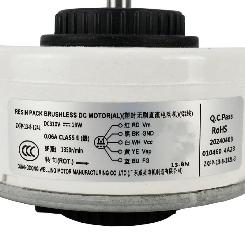 Motor Ventilador ZKFP-13-8-124L Evaporadora Eco Inverter II 9.000